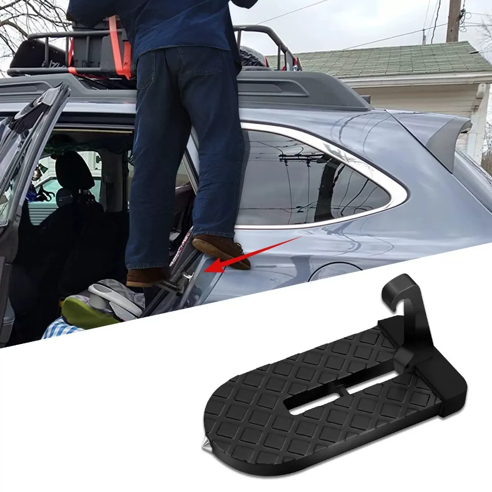 Foldable Car Roof Rack Step Multi Functional Auxiliary Foot Pedal Rotatable Hook Car Door Step Safety Hammer Auto Accessories