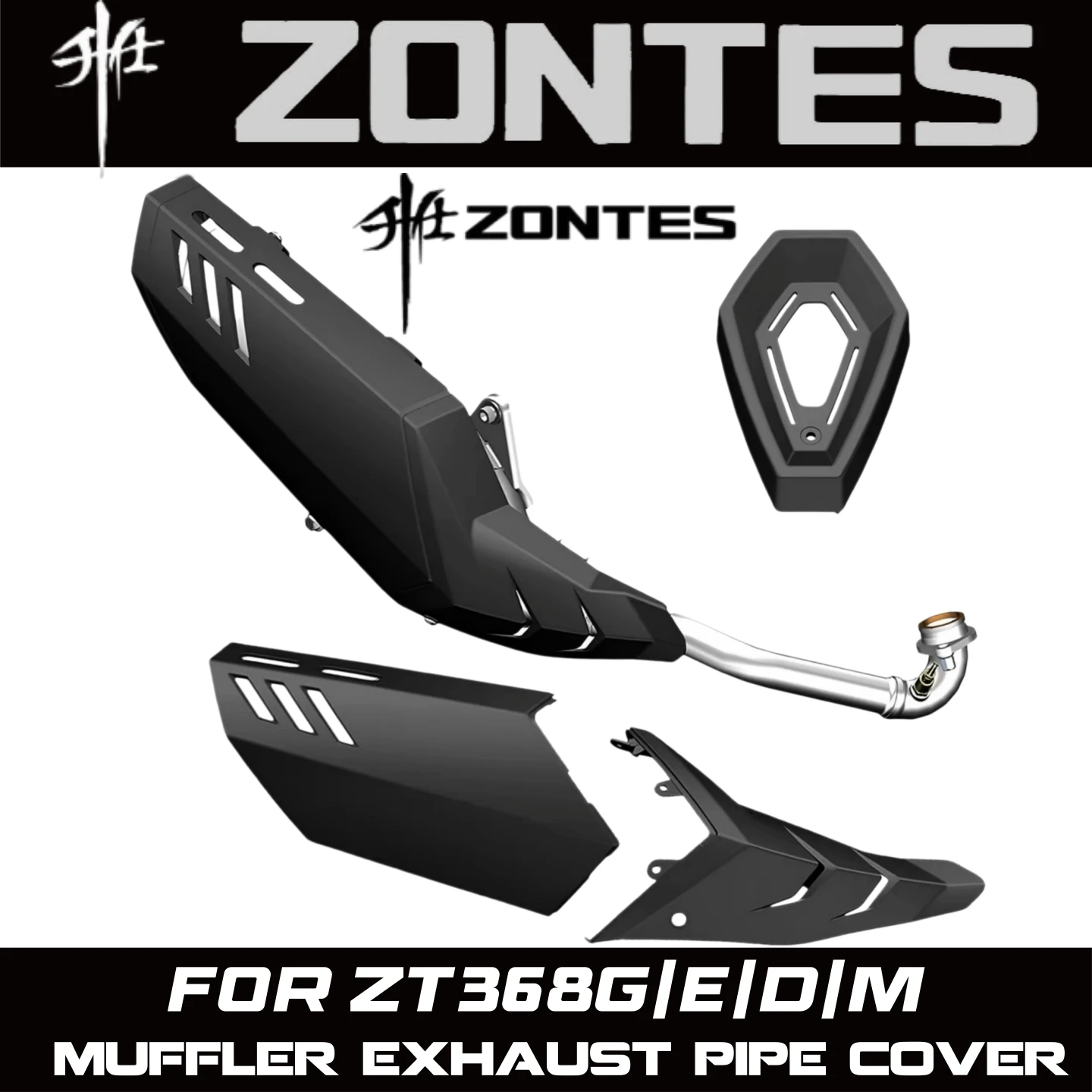 Per ZONTES 368G/E/D/M 2024: Protezione Termica per Scarico e Marmitta Scooter, Accessori Anteriori e Posteriori