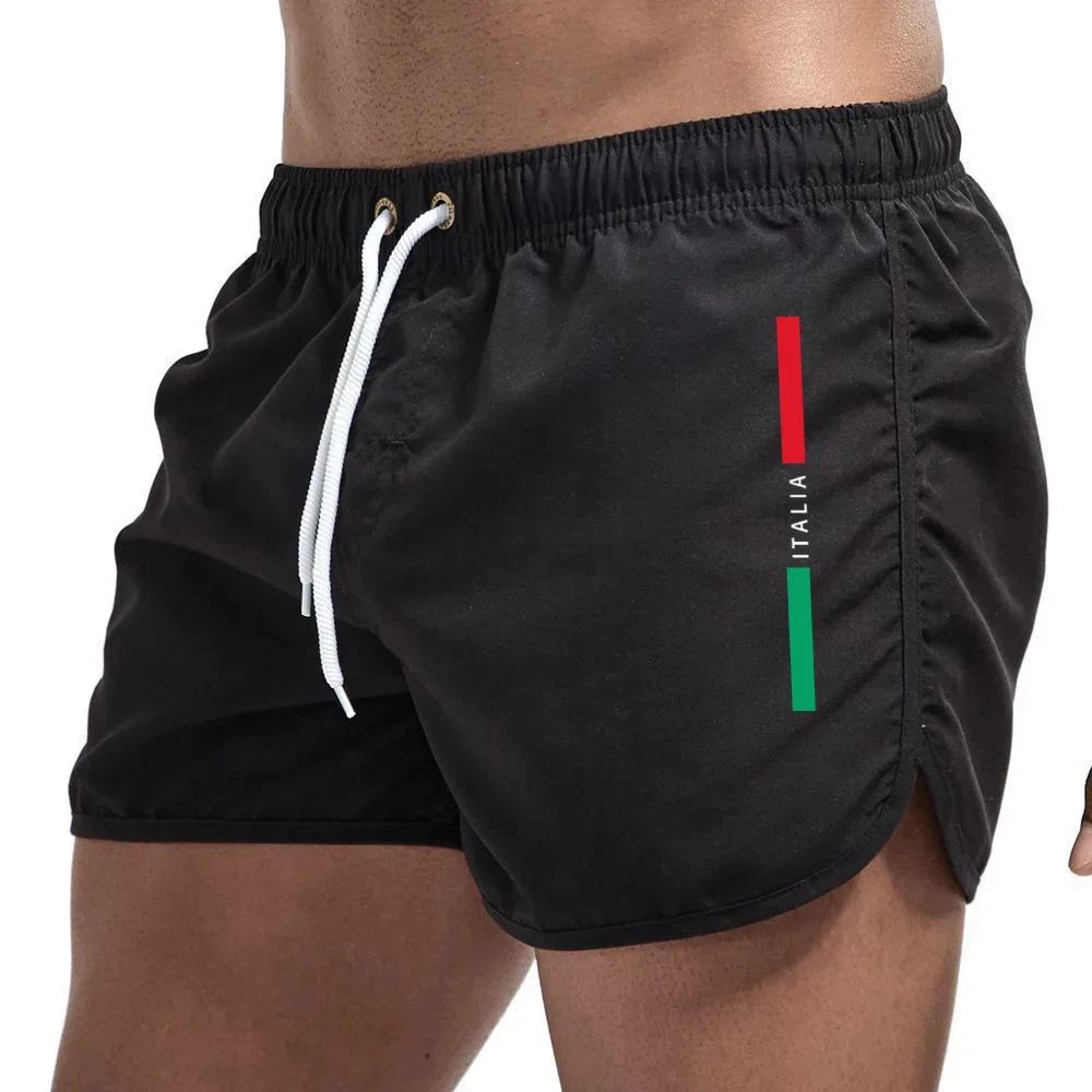

New men's quick drying beach shorts, fitness shorts, summer swimwear, casual sports, swimming, surfing, trendy beach shorts