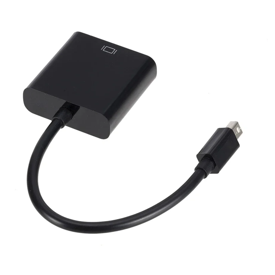 Mini DP (compatibel Thunderbolt 2) naar VGA-adapterkabel Mini Displayport naar VGA D-Sub-converter HD 1080P-kabel voor Macbook Pro