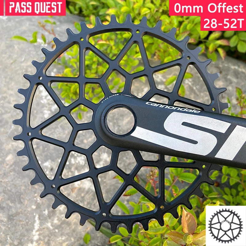 

PASS QUEST SL SISL 0 мм смещенная велосипедная звездочка - горный и гравийный велосипед (28-52 зуб.) Прочные аксессуары для велосипеда