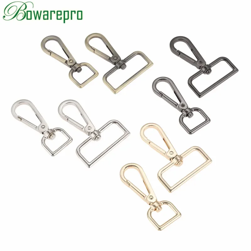 bowarepr 16/38mm Leather Bag Handbag Purse Shoulder Strap Belt Clasp Clip Trigger Buckle Keychain Key Ring Dog Chain Collar Snap