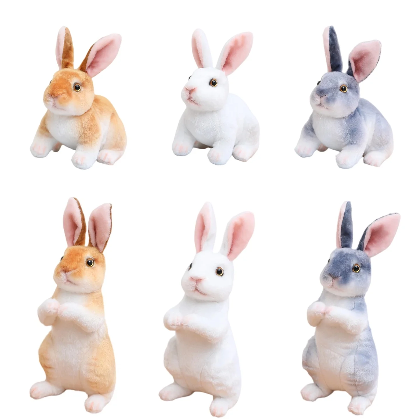 20/30cm Cute Simulation Rabbit Plush Lifelike Stuffed Animal Bunny Soft Doll Easter Birthday Gift Children Toy Home Decor