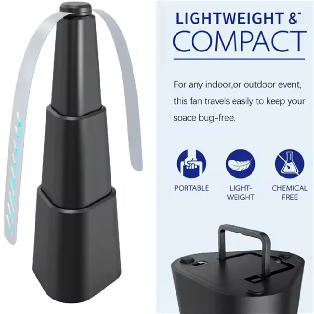 Fly Repellent Fan Dining Table Top Spinner With Soft Blade Portable Fly Repellent Fan For Outdoor Picnic BBQ Fly Repeller