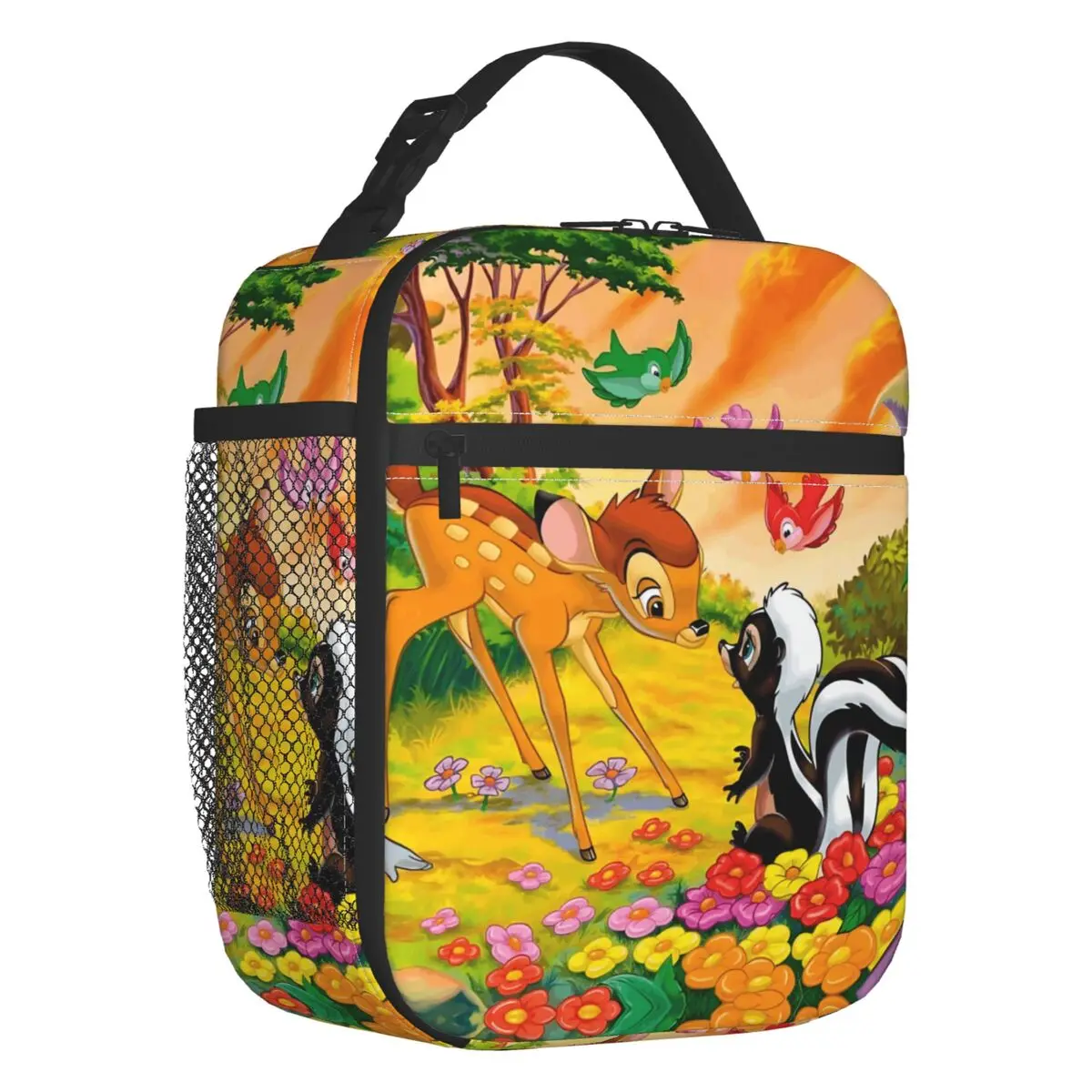 

Изолированная сумка-тоут для обеда Bambi на заказ для женщин, многоразовый холодильник-холодильник с героями мультфильмов Kawaii, термобокс для бенто, детская школьная коробка