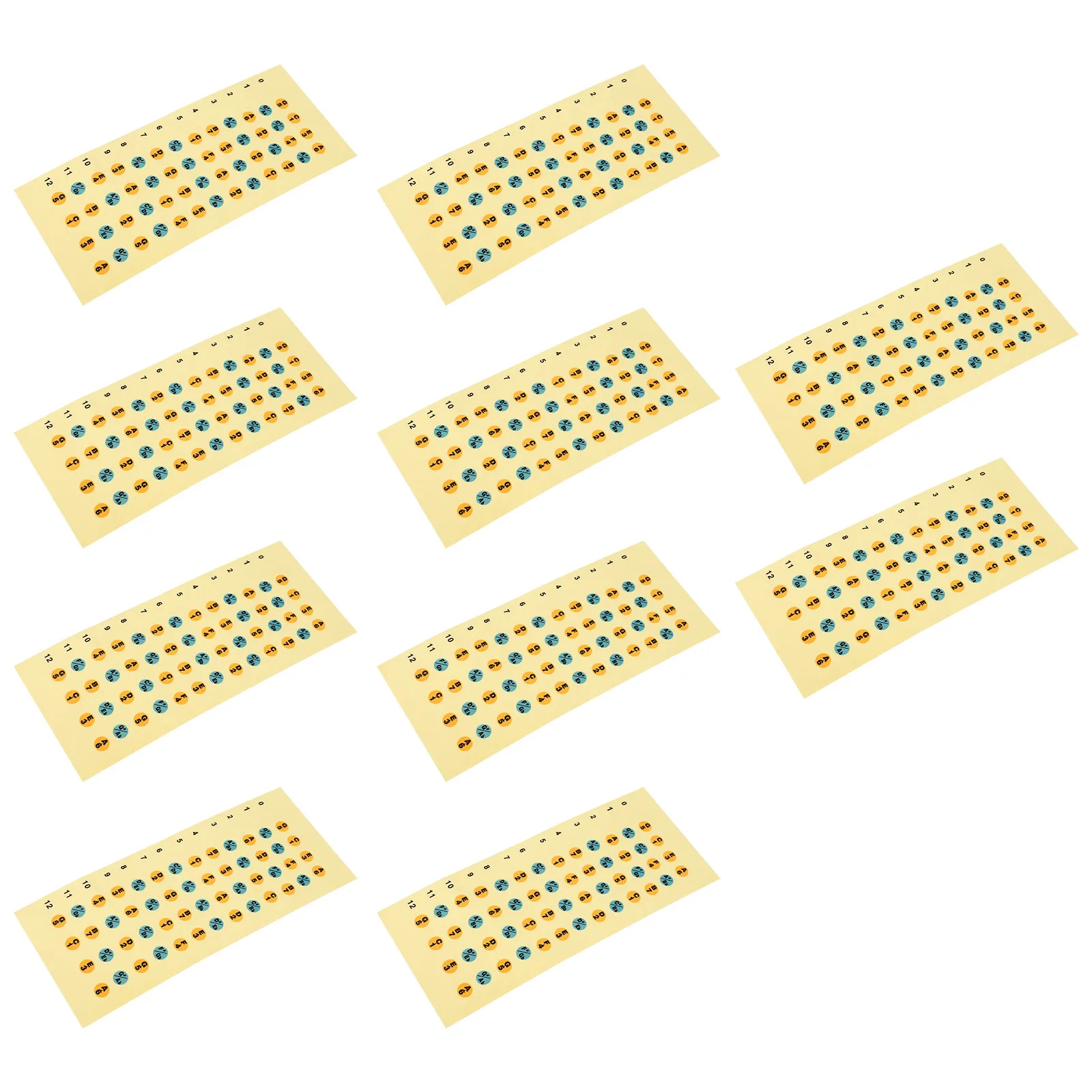 10Pcs Ukulele Musical Scale Stickers Paper Fingerboard Sticker Guide for Beginners Practice Introductory Ukulele Accessories