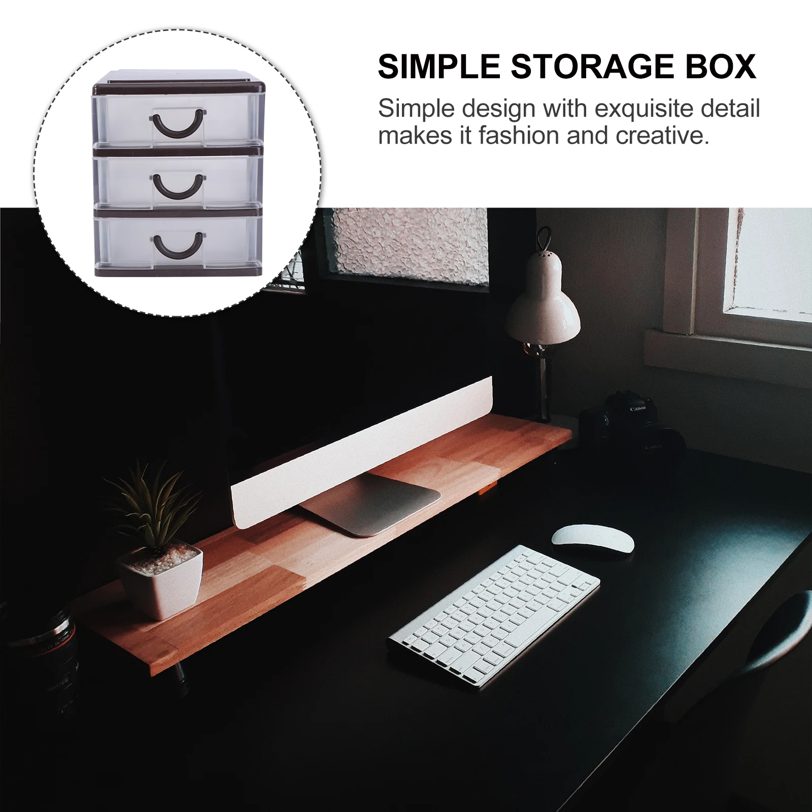 

Drawer Storage Box Desktop Organizer Simple Design Document Stationery Sundries Container Stackable Office