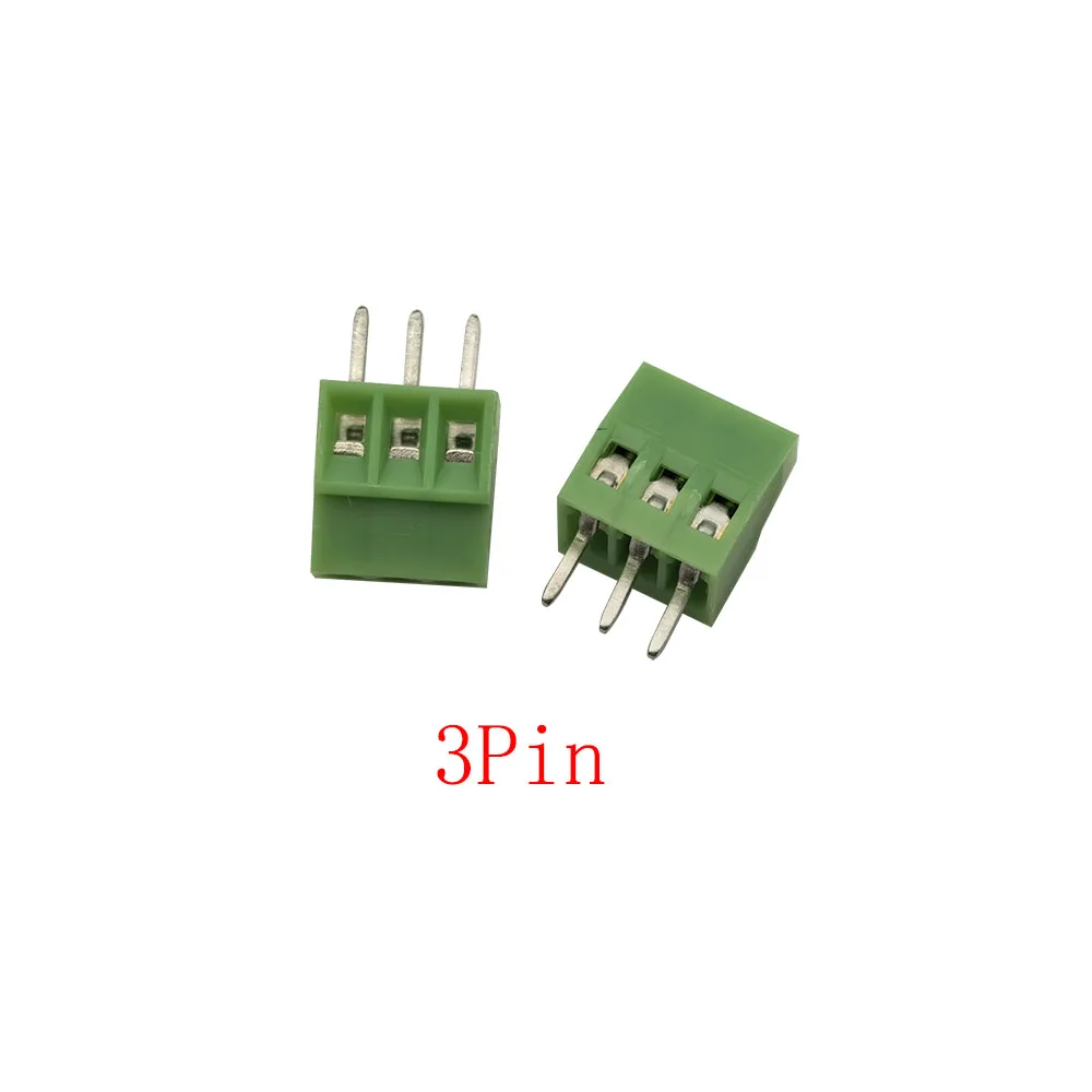 10 Stück 2,54 mm PCB-Schraubklemmenblock-Anschluss, 2/3/4-polig, 2,54 mm Rastermaß, KF128-Schraubklemme für 26–18 AWG Kabel – Detail 3