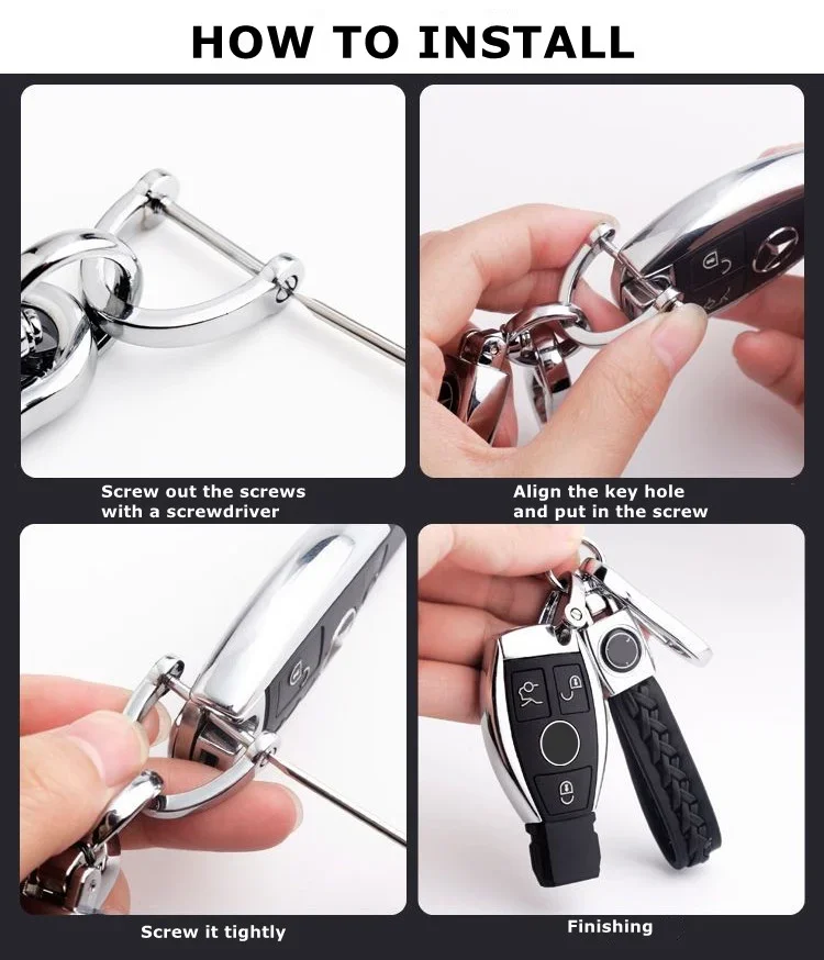 Braided Rope KeyRing Car Keychain Holder for Land Rover Discovery Sport 3 4 Defender 110 Freelander 2 L322 Range Rover Overfinch