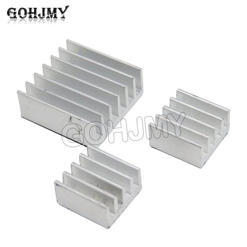 3PCS/SET Adhesive Raspberry Pi Heatsink Cooler Pure Aluminum Heat Sink Set Kit Radiator For Cooling Raspberry Pi 2 B