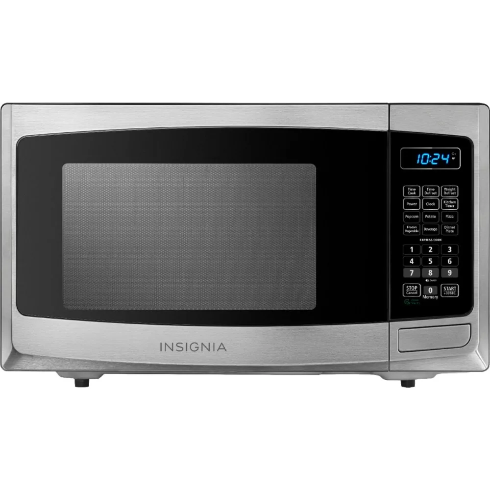 Microwave, Sarung tahan karat, bahkan pemanasan, kontrol elektronik, fitur penguncian keselamatan anak, Cu 0.9. Ft. Microwave kompak