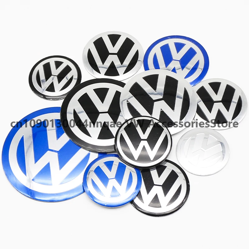 56/60/65/70/75/80/90/100/120mm 4pcs Car Wheel Center Decal Hub Sticker for Volkswagen Golf 5 6 Polo Passat Tiguan CC Bettle Bora