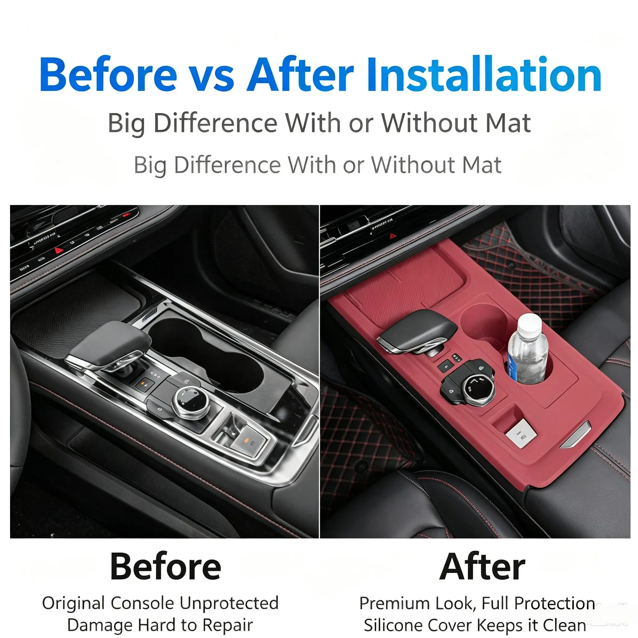Center Console Groove & Cup‑Holder Silicone Liner Mat For Changan CS55‑Plus 2025