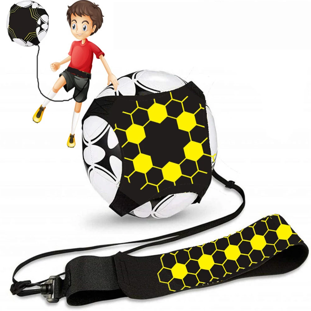 Entrenador de patadas de fútbol ajustable, equipo de entrenamiento de balón de fútbol, entrenador de fútbol para práctica individual, cinturón elástico, asistencia deportiva
