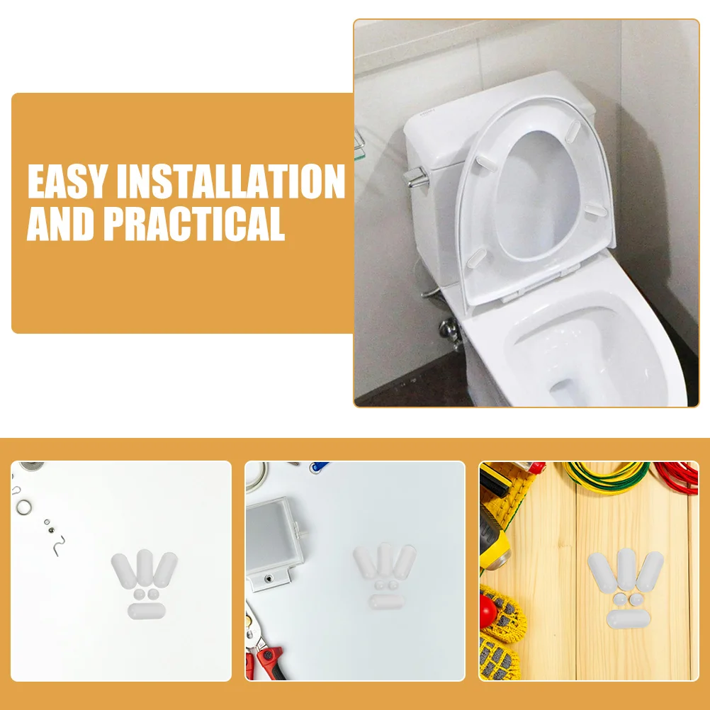 مجموعة واحدة من مصدات مقعد المرحاض العالمية المصنوعة من السيليكون وسادة بديلة مضادة للانزلاق ومضادة للماء ومضادة للضوضاء لمقعد الحمام