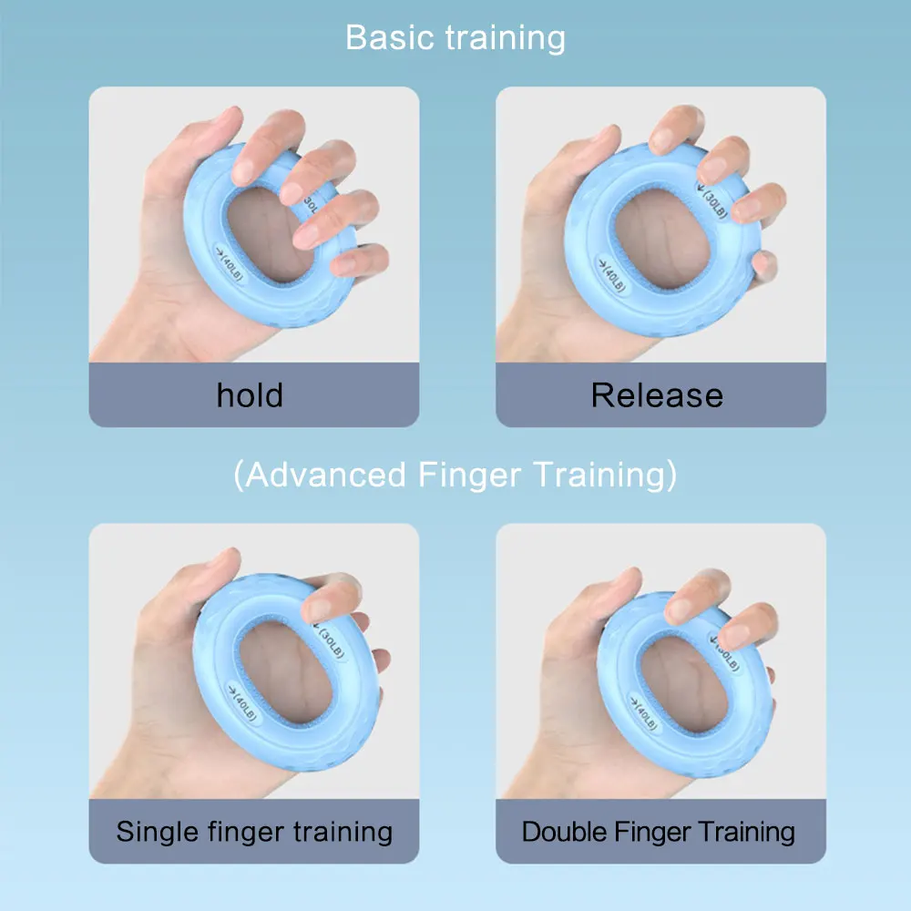مقوي قبضة اليد، مدرب قوة القبضة، مجموعة تمرين الأصابع، قابض اليد من السيليكون، معدات اللياقة البدنية للتمرين المنزلي في صالة الألعاب الرياضية