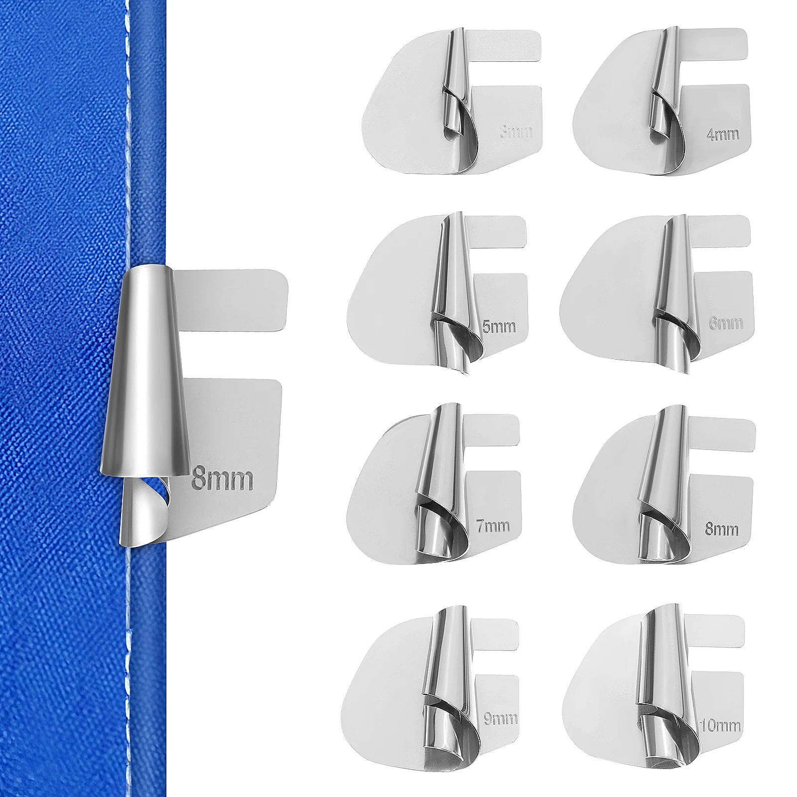 

1 set Sewing Machine Hemming Foot Presser Hemmer Roller Stainless Folder 3 Sizes Universal Use Household Seamer