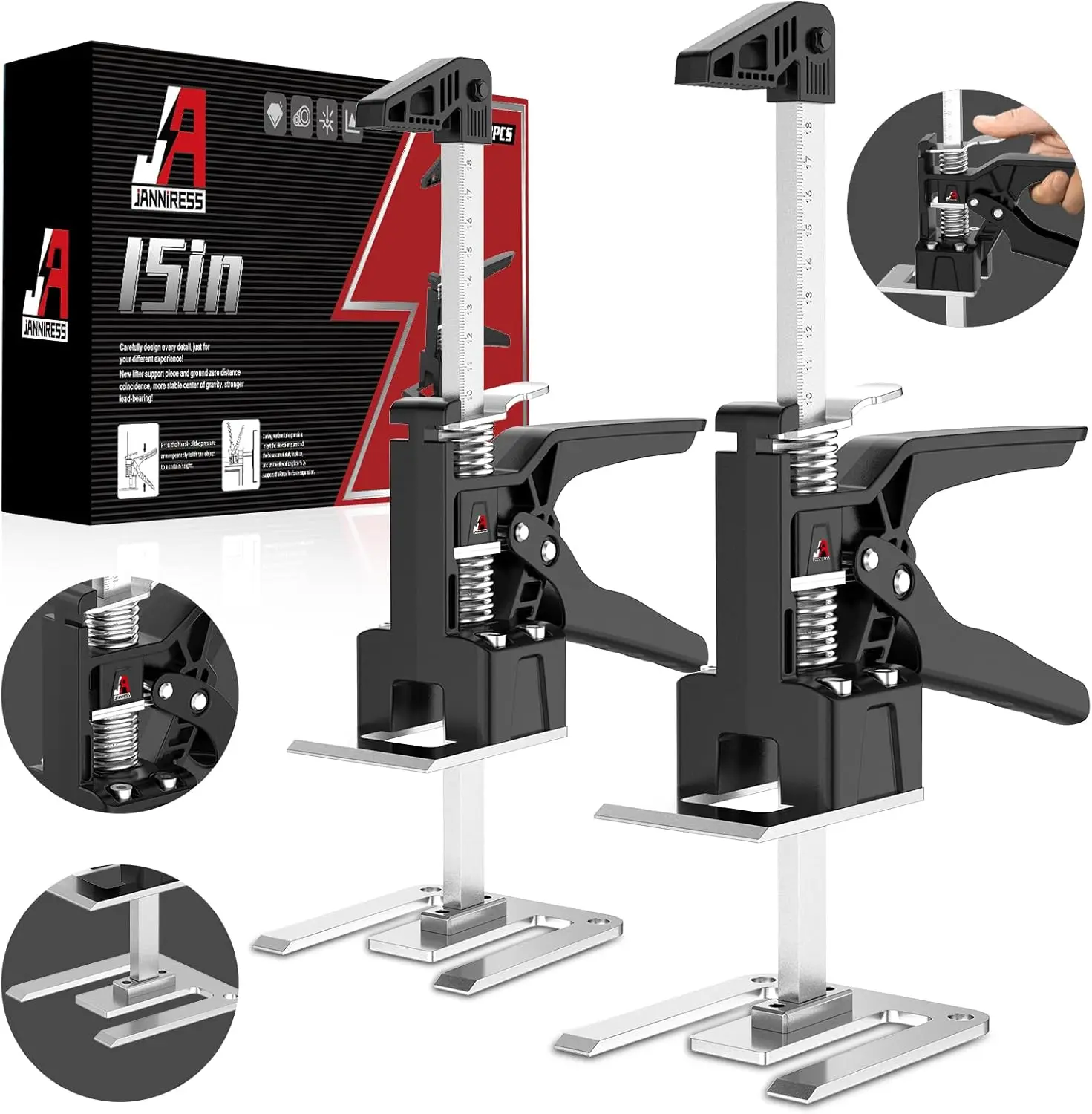 Multifunctional Furniture Jack for Cabinet & Tile Installation, 440LBS Load Capacity, Adjustable Height Tool