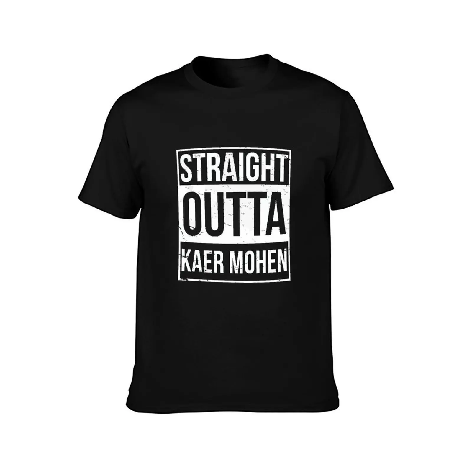 Straight outta Kaer Mohen T-Shirt, Summer Casual Cotton Tee, Oversized Streetwear Tops, Vintage Graphic Print, Unisex Men Women