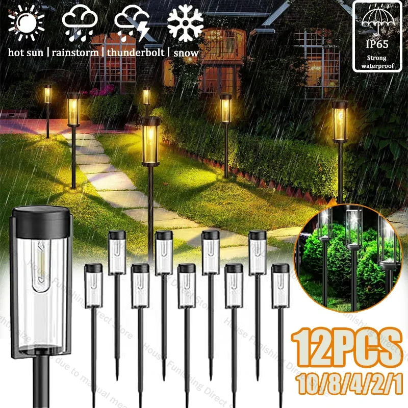luzes-solares-led-para-caminho-a-prova-d'agua-para-jardim-paisagem-quintal-patio-entrada-de-garagem-iluminacao-de-caminhos-1-2-6-10-12-pecas