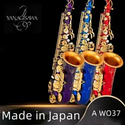 New Japan Retro Eb Alto Saxophone Unique Matte Black red blue purple Plated Carved Surface E Flat Instrument Sax With Case