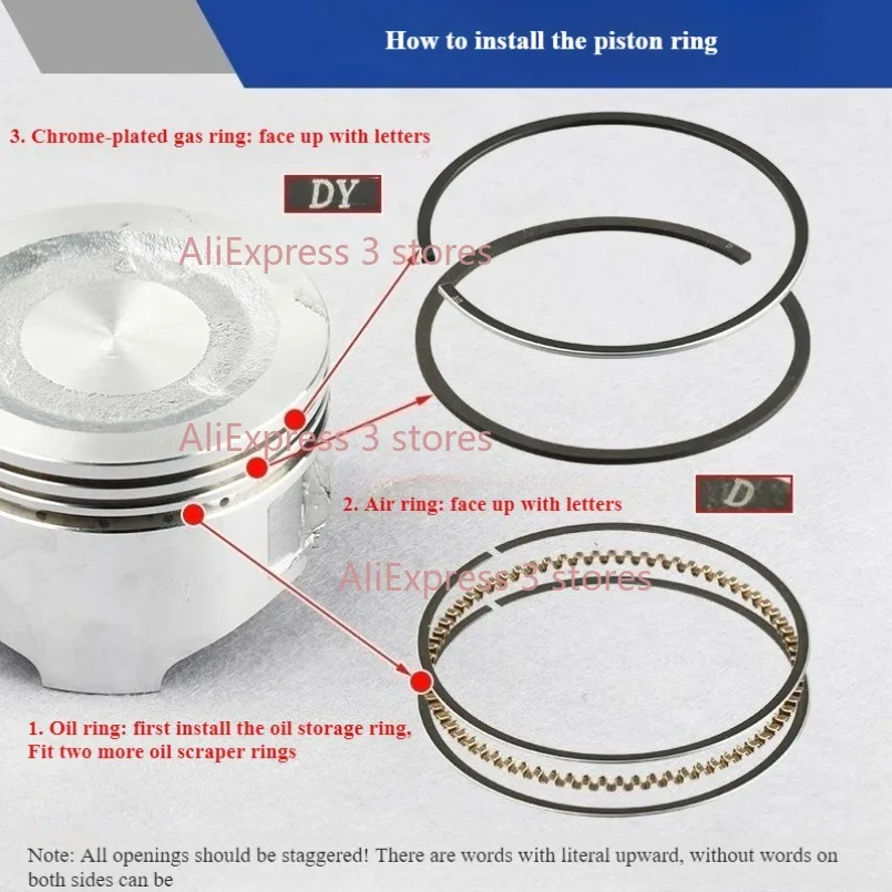 Generator Piston with Ring 152F168F 170F173F 177F 188F 190F 192F full set