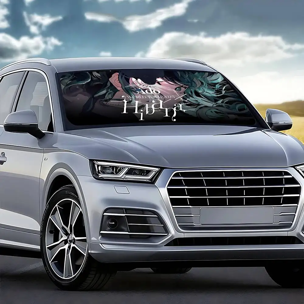 Ado Kyogen X Uta Car SunShade Windshield Funny Sun Shade Foldable UV Ray Sun Visor Protector Sunshade For Front Window