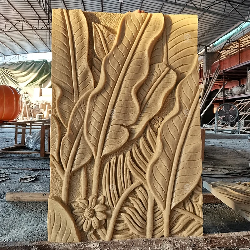 Stone carving relief indoor and outdoor wall art 3D marble sandstone carving relief