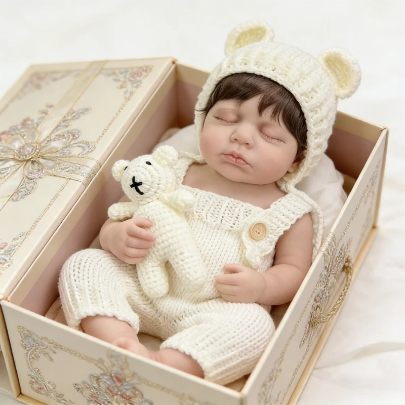 

Кукла-реборн Спящая Лулу 48 см, два варианта материала тела, реалистичная, высококачественная