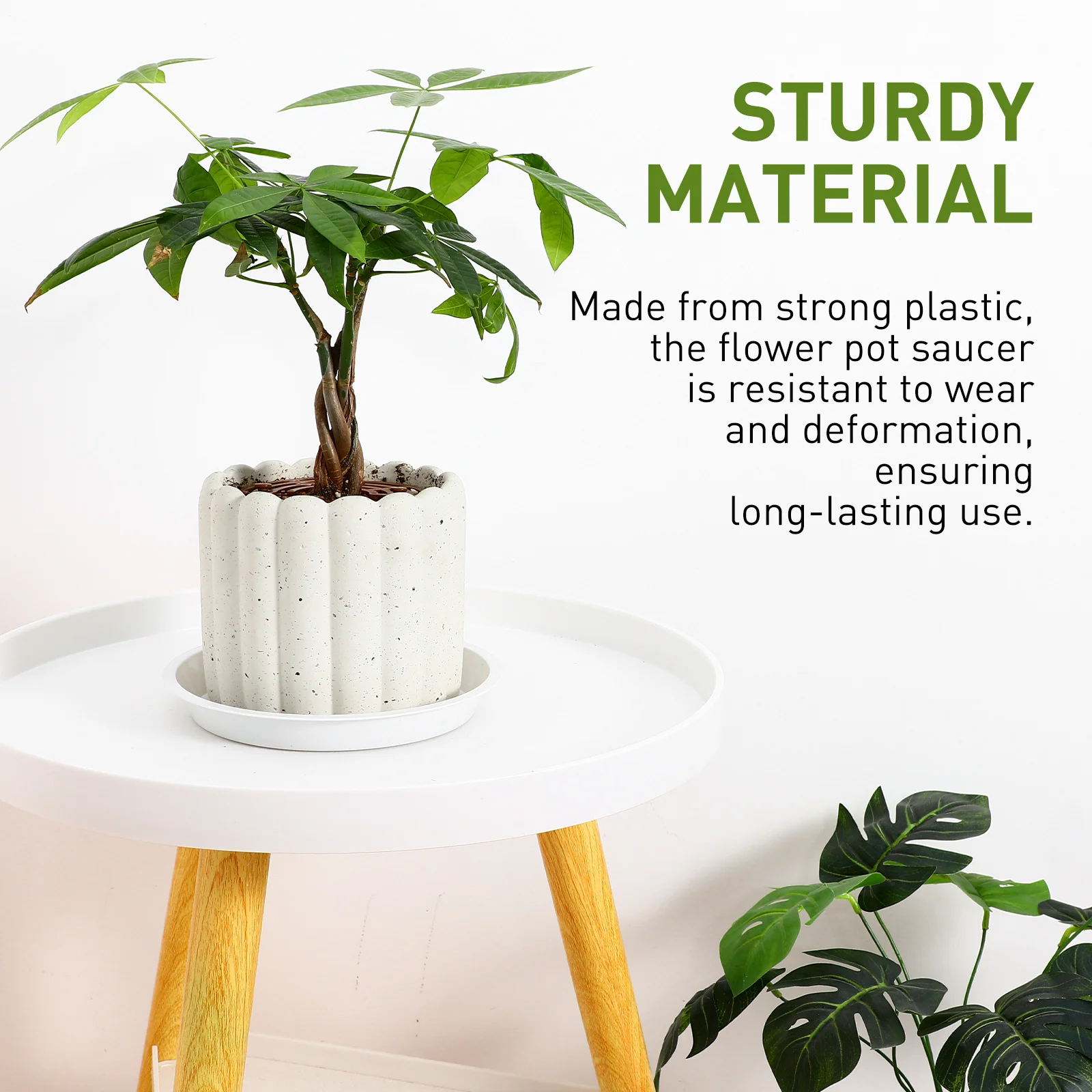 

12 pcs Plastic Flower Tray Round Plant Saucer Water Drainage Tray For Indoor Outdoor Potted Plants Planter Base Saucer Drip