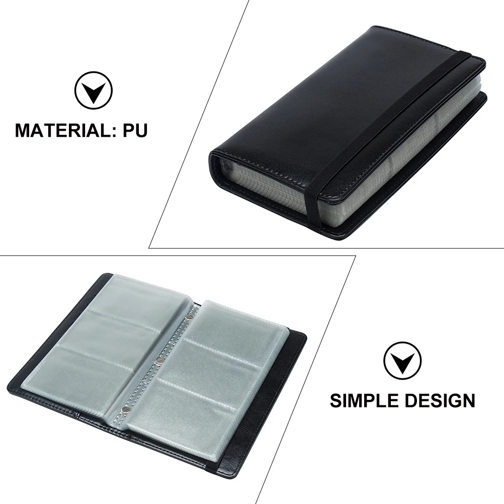 

Large Capacity Business Cards Holder Pu Card Organizer Name Card Box Storage For Credit Gift Cards Portable Office Accessories
