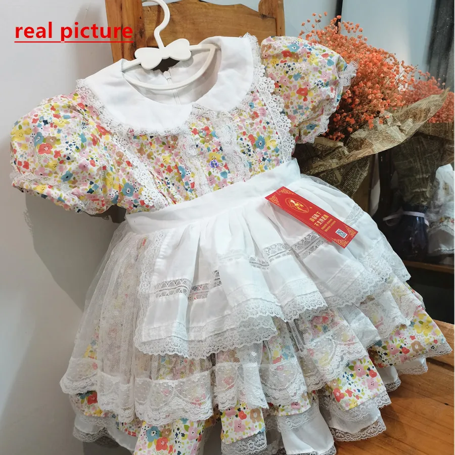 Children\'s clothes Spanish girl\'s dress summer lace dress fairy princess Lolita baby girl dress 2-12 years birthday party outfit