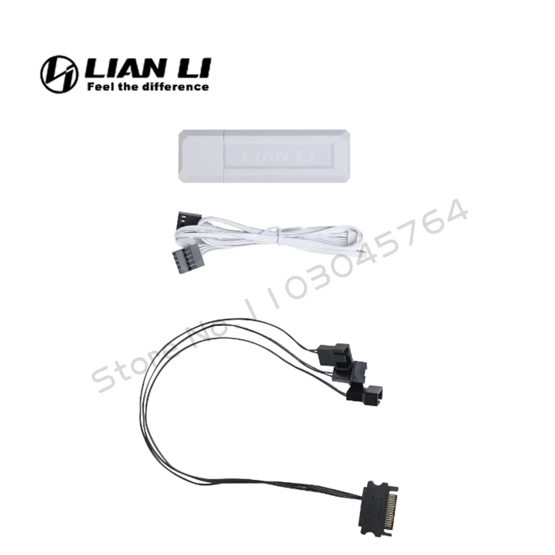 وحدة تحكم Li L-لاسلكية لجميع المنتجات اللاسلكية LIAN LI (كابل Unni Fan/Strimer)، L-Connect 3 SYNC، أسود/أبيض