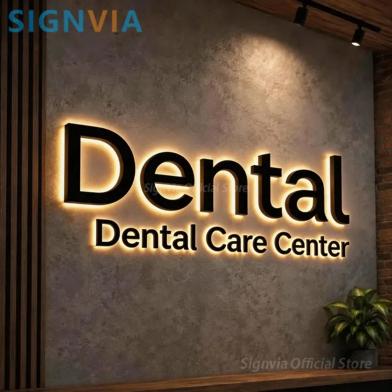 Acrylic Letters Custom Wall Letter Logo Sign Metal Light Business Signs Led Advertising Luminous Decorative Signboard Backlit 3d
