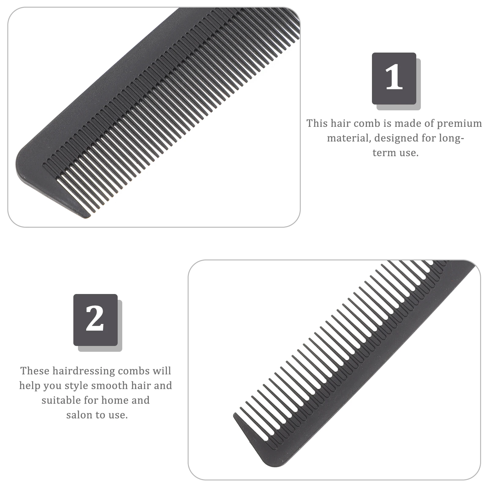 

6pcs Wool Comb Smooth 360 Wave Brush Hair Detangling Double Tooth Combs Styling Salon Use Salon Combs Hair Care