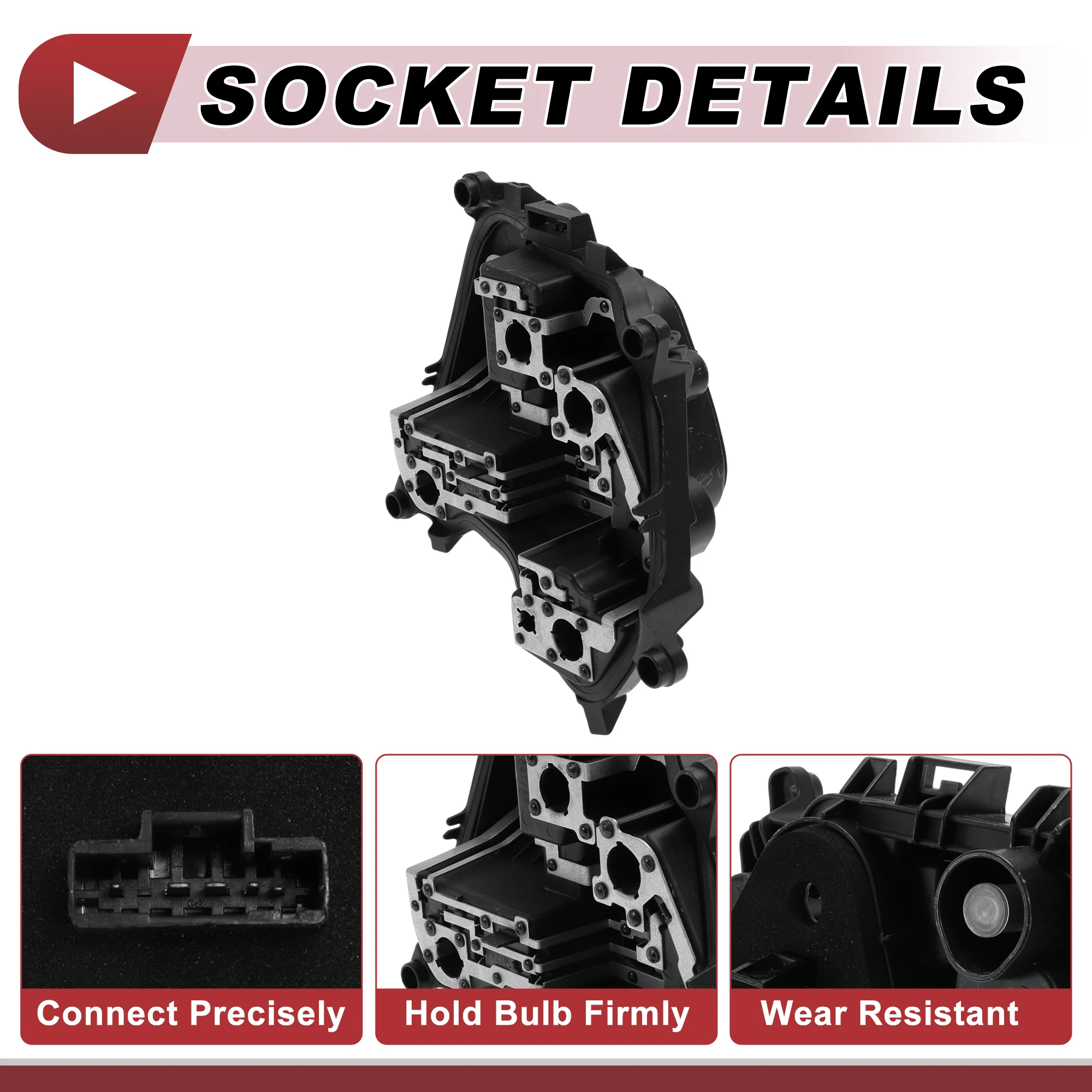 

X Autohaux 1 Pc Left Tail Light Socket for Peugeot 301 17- Lamp Bulb Connector