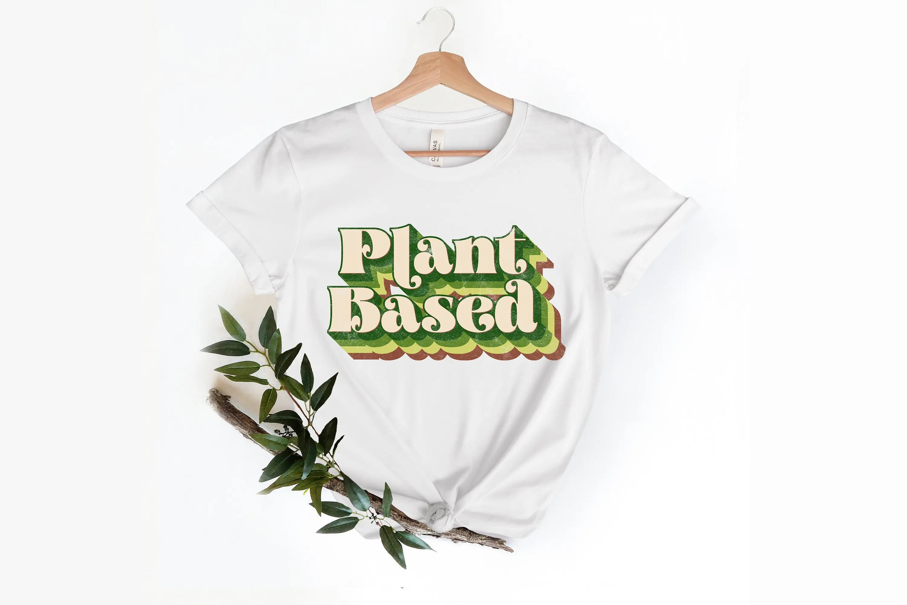 Vegan T Shirt Plant Based Powered By Plants Run on Veggies Vegetarian Herbivore