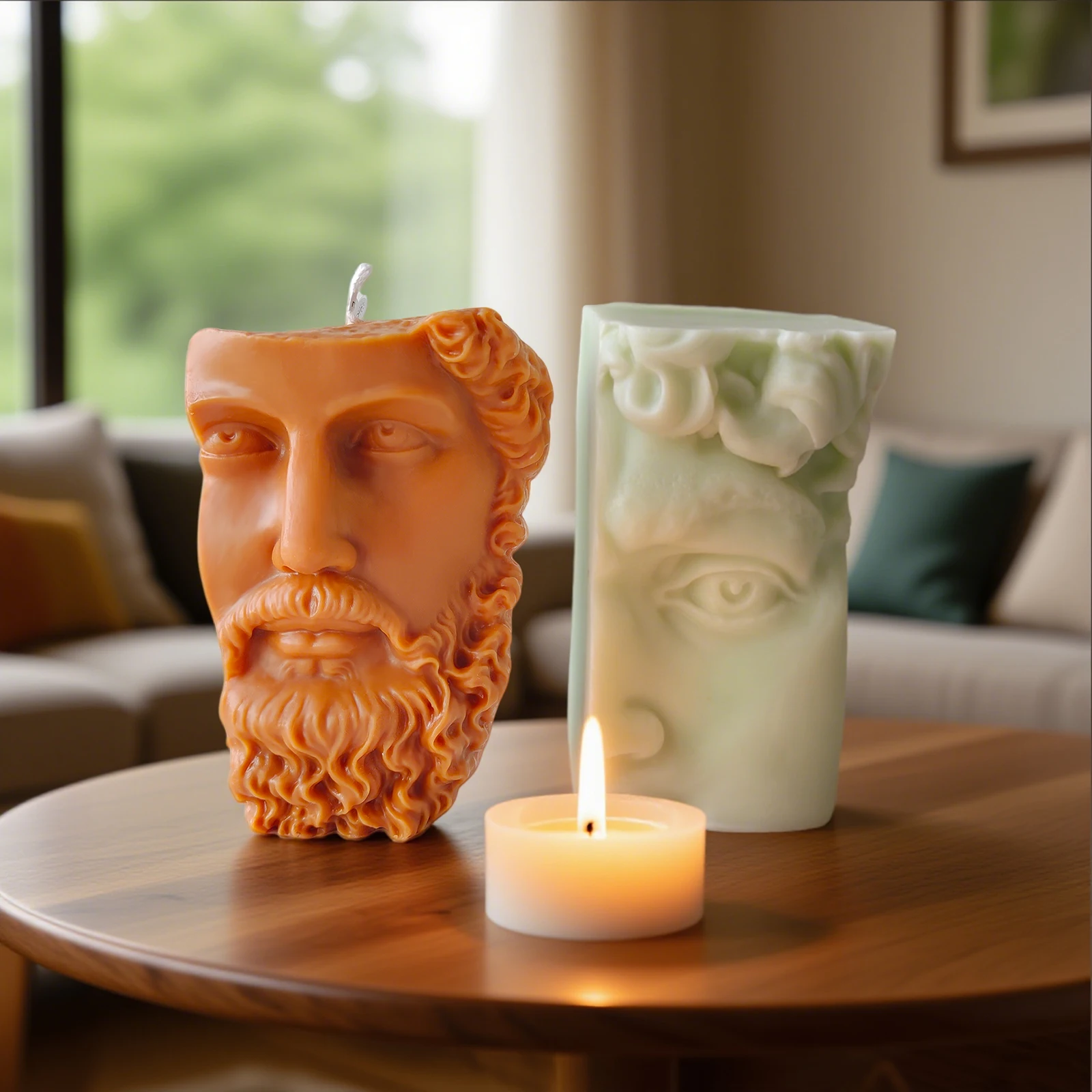 

Абстрактная имитация скульптуры Иисуса Давида, современная квадратная гипсовая форма, свеча, силиконовая форма для ароматерапии, смола, гипсовая форма