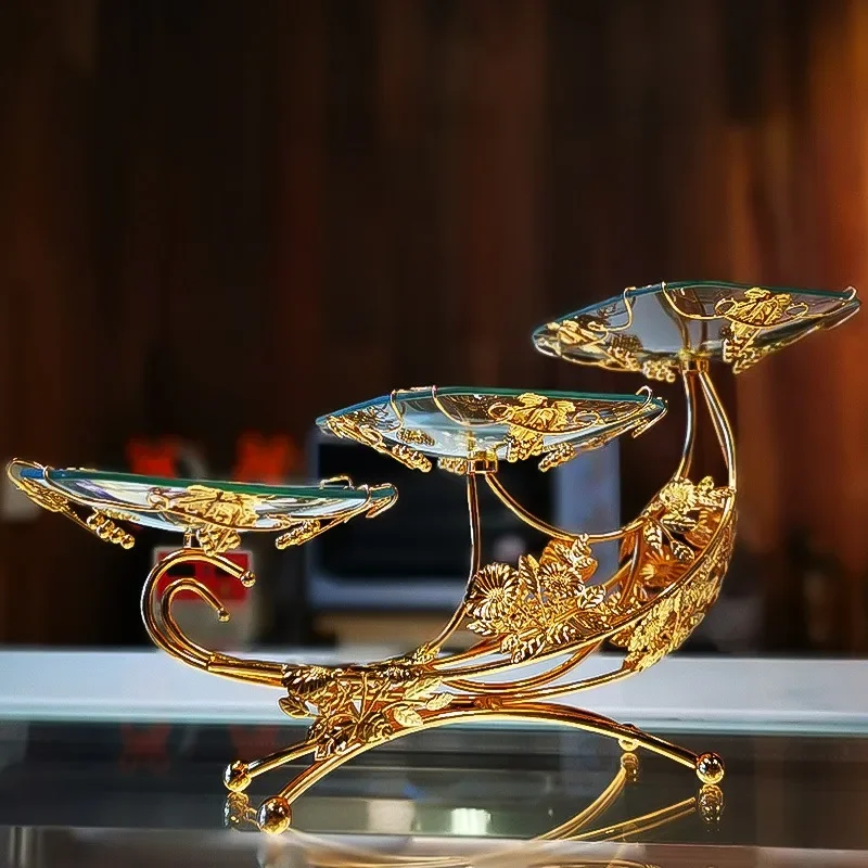 Organizador de platos único para cocina, platos avanzados multifuncionales elegantes, decoración de habitación de Charolas Decorativas de lujo