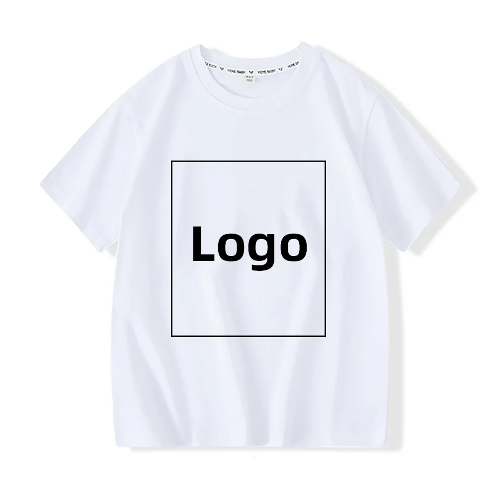 

DIY Kids T-shirt Customize Your Design Cotton O-Neck Tops Girls Boys Tees Streetwear Top Casual Summer Harajuku Children TShirts