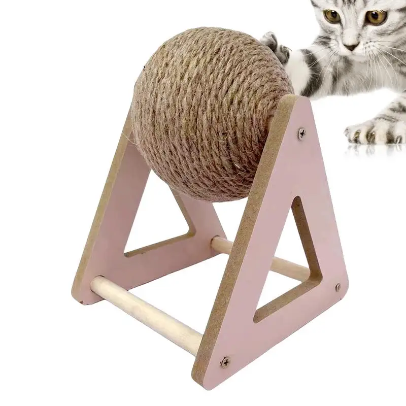 Boule à Gratter pour Chat, Jouet pour Chaton, Corde en Sisal, Planche à Broyer les Pattes, Résistant à l'Usure, Fournitures de Meubles pour Animaux de Compagnie