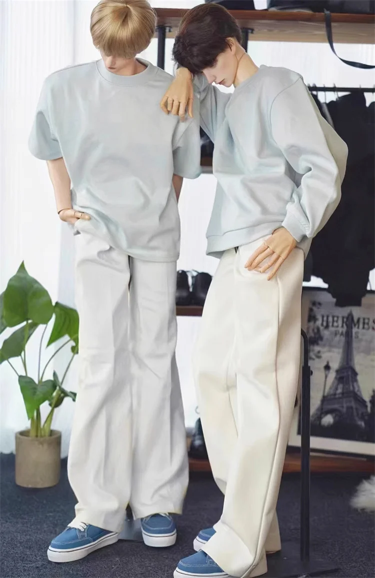 

BJD Doll Clothes For ID75 Dolls Black Pink Blue Rose Beige Grey T-shirt Sweater Dolls Clothing Accessories