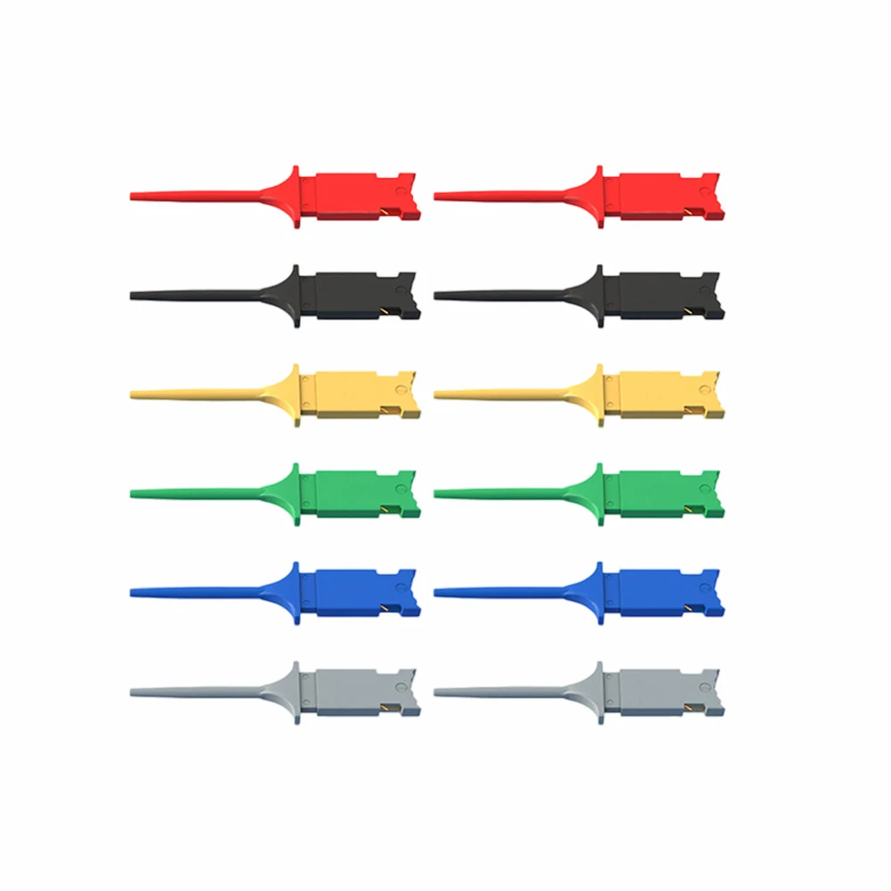 6 Pairs Test Hooks for SMD IC Testing with Pure Copper Leads Clamp PA Material 5.84cm for Logic Analyzer Probes