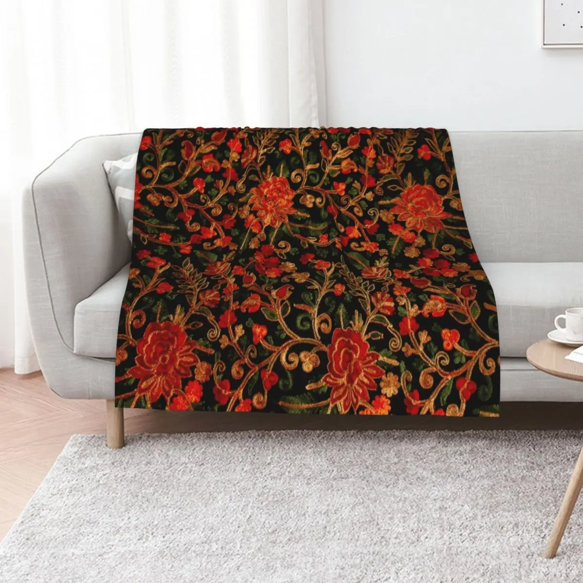 Gypsy Rose Boho Kashmir embroidery Throw Blanket Picnic christmas decoration warm for winter Plush Summer Beddings Blankets