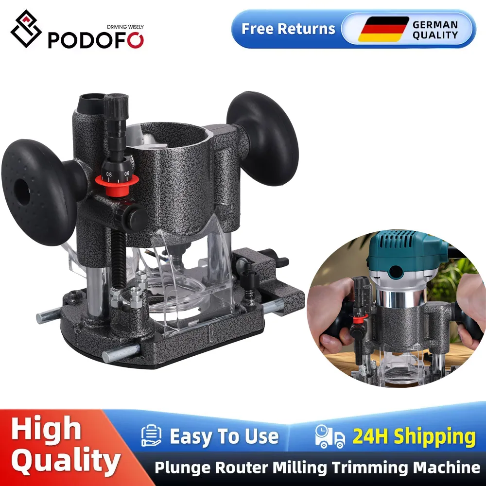 Podofo routeur plongeant Compact fraisage Machine de découpage Base électrique Machine de découpage outil électrique pour Makita 196094-2