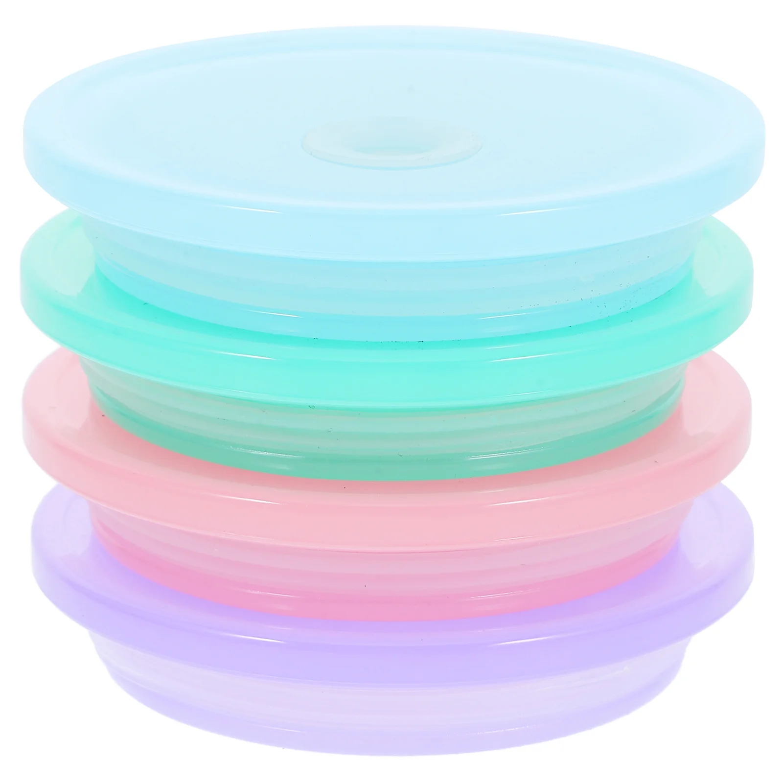 

4Pcs Mason Jar Lid Straw Hole Leakproof Sealing Wide Mouth Replacement Caps for Glass Drinkware Jam Jar Lids Canning Lids