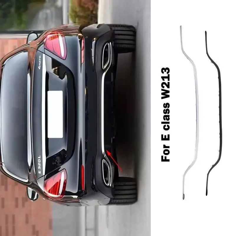 

For Mercedes Benz E Class W213 E200 E300 E260 Rear Bumper Chrome Plating Chromium Trim Spoiler Diffuser A2138857001 A2138856601