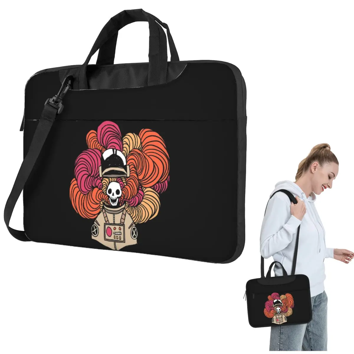 

Disastrosmoke Crossbody Laptop Bag Case Computer Bag Resistant Protective Notebook Pouch for Macbook Pro