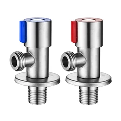 Valvola ad angolo in acciaio inossidabile SUS304 valvola di controllo del flusso dell'acqua calda e fredda valvola a triangolo G1/2 filettatura valvola della toilette del bagno