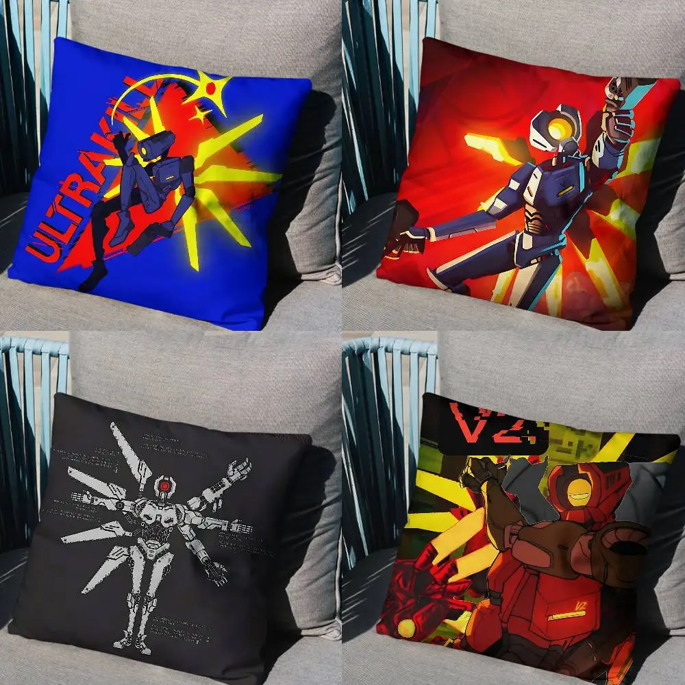 

game ULTRAKILL Layer 8 Fraud Pillow Case Square Double-Sided Printing Short Plush Sofa Cushion Cover Bedroom Bedside Pillow